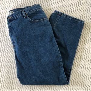 L.L. Bean Womens Relaxed Blue Jeans Sz 18 Petite